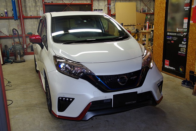 NISSAN　NOTE　e-POWERnismo ナビ取付　コーティング